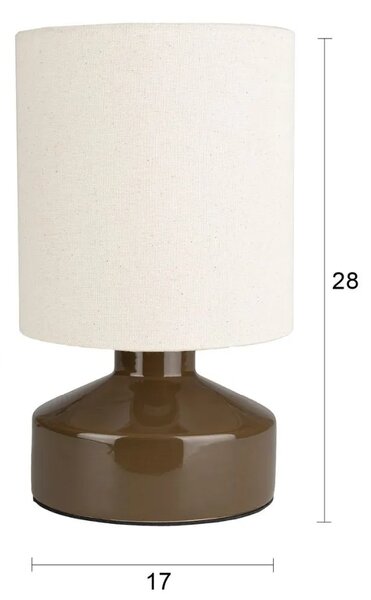 Zuiver Zelenohnědá keramická stolní lampa NOOK 28 cm