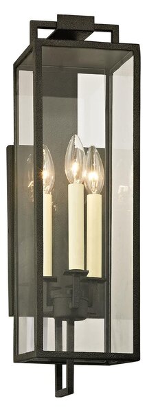 HVLG B6382-CE Venkovní nástěnné svítidlo BECKHAM kov/sklo železo/čirá E14 3x40W - HUDSON VALLEY (Troy)