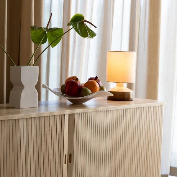Zuiver Béžová keramická stolní lampa NOOK 28 cm