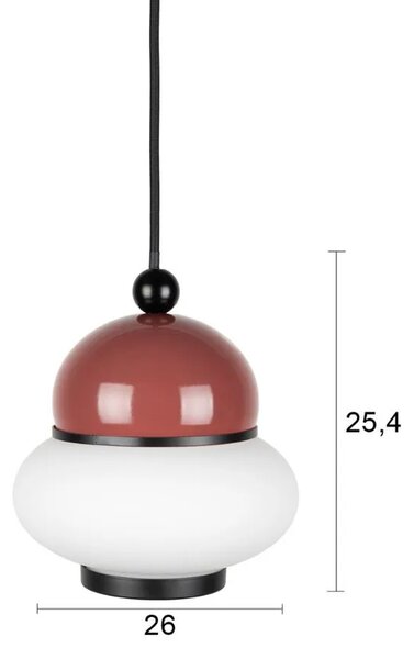 Zuiver Červené kovové závěsné světlo BUMBLE ø 26 cm