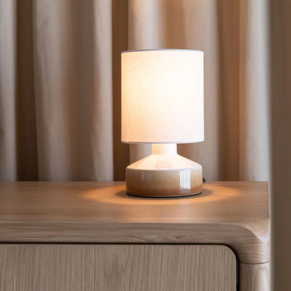 Zuiver Béžová keramická stolní lampa NOOK 28 cm