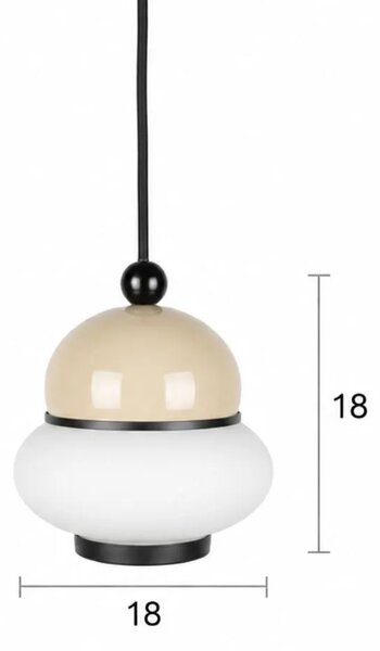 Zuiver Béžové kovové závěsné světlo BUMBLE ø 18 cm