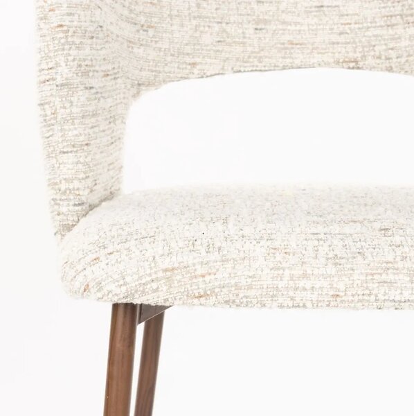 White Label Béžová čalouněná barová židle CHELSEA 67 cm