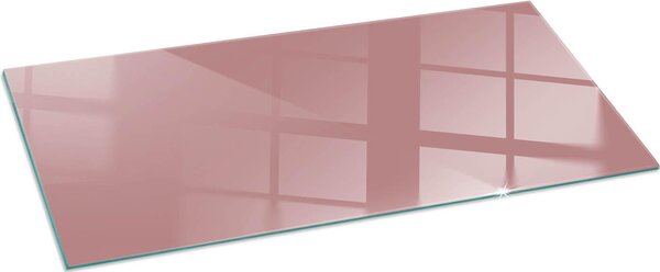 Sklenná podkladová deska pro 125x50 cm - kamna - krbová deska sklenná - ochranné sklo - ochranná deska proti jiskrám - sklenná podkladová deska ohnivzdorná - tepelná ochranná deska - sklenná ochrana podkladu - barva rová