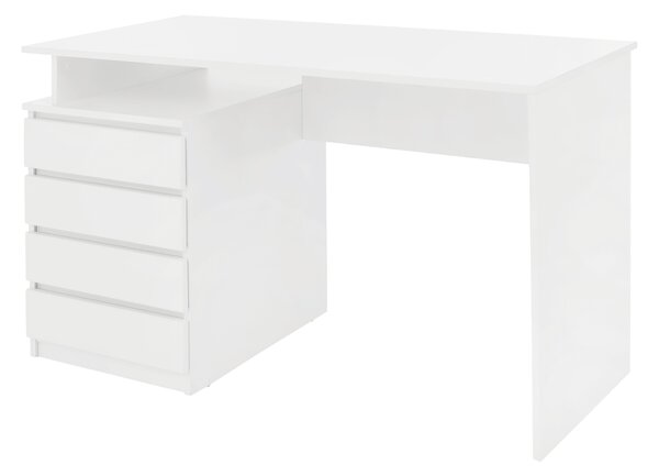 KONDELA PC stůl, bílá, HANY NEW