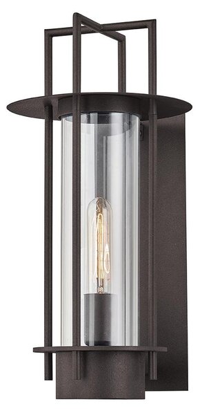 HVLG B6811-CE Venkovní nástěnné svítidlo CARROLL PARK kov/sklo bronz/čirá E27 1x13W - HUDSON VALLEY (Troy)