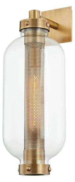 HVLG B7033-CE Venkovní nástěnné svítidlo ATWATER mosaz/sklo mosaz/čirá E27 1x13W - HUDSON VALLEY (Troy)