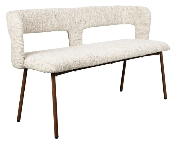 White Label Béžová čalouněná lavice CHELSEA 148 cm