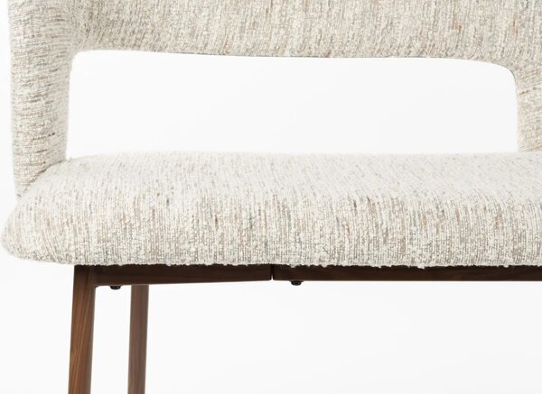 White Label Béžová čalouněná lavice CHELSEA 148 cm