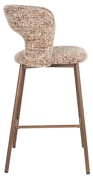 White Label Hnědá čalouněná barová židle CHELSEA 67 cm