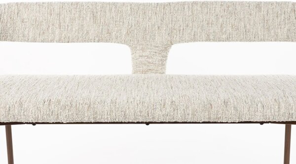 White Label Béžová čalouněná lavice CHELSEA 148 cm