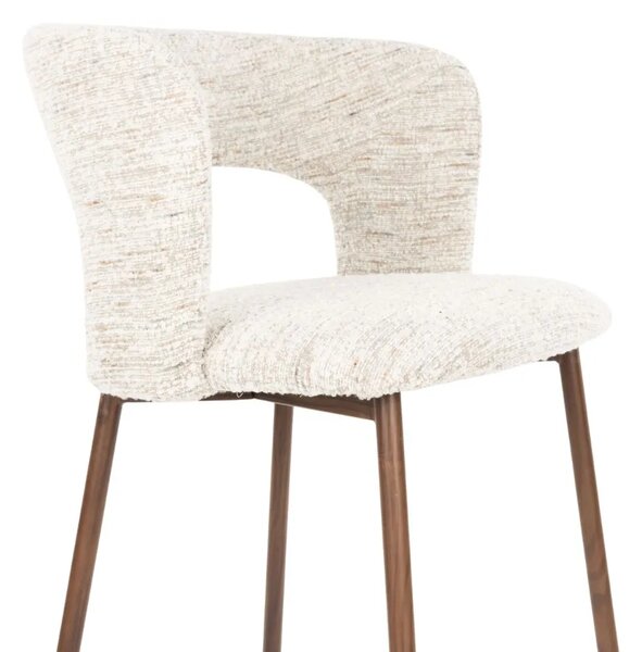 White Label Béžová čalouněná barová židle CHELSEA 67 cm