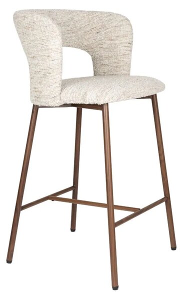 White Label Béžová čalouněná barová židle CHELSEA 67 cm