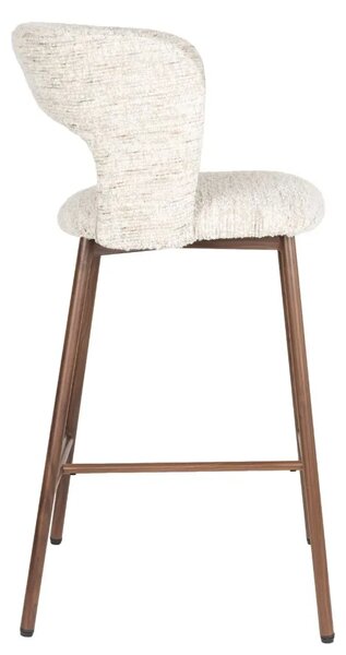 White Label Béžová čalouněná barová židle CHELSEA 67 cm