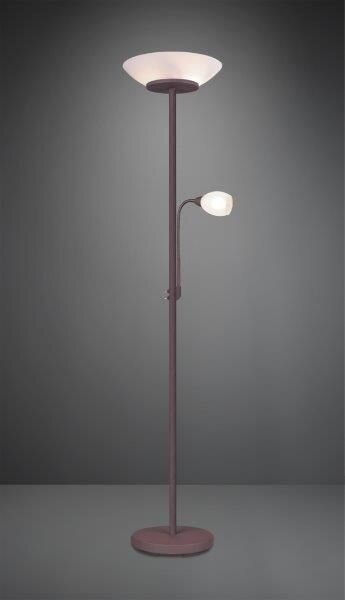 TRIO reality R40063124 GERRY stojací lampa 2x E27 1x E14 rezavá