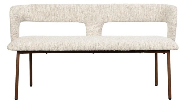 White Label Béžová čalouněná lavice CHELSEA 148 cm