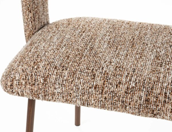 White Label Hnědá čalouněná lavice CHELSEA 148 cm