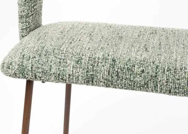 White Label Zelená čalouněná lavice CHELSEA 148 cm