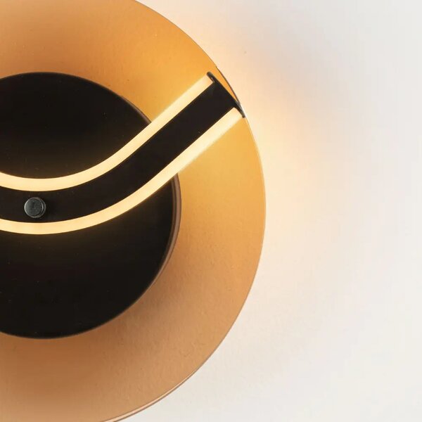 Nova Luce Hnědé skleněné nástěnné LED světlo Halley 20 cm