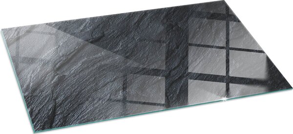 Sklenná podkladová deska pro 120x60 cm - kamna - krbová deska sklenná - ochranné sklo - ochranná deska proti jiskrám - sklenná podkladová deska ohnivzdorná - ochranná deska proti teplu - ochrana sklenného podkladu - struktura kamenného povrchu