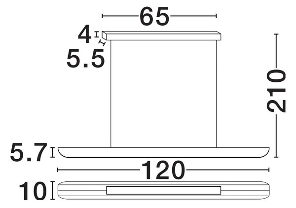 Nova Luce Dubové závěsné LED světlo Brianne 120 cm