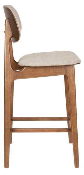 Dutchbone Béžová barová židle MARAIS 69 cm s čalouněným opěradlem