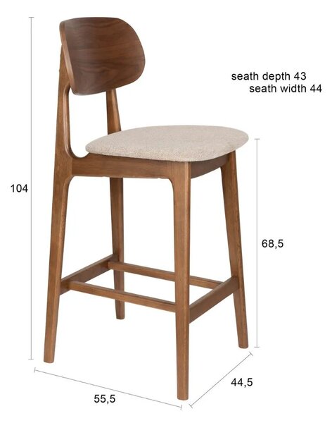 Dutchbone Béžová barová židle MARAIS 69 cm