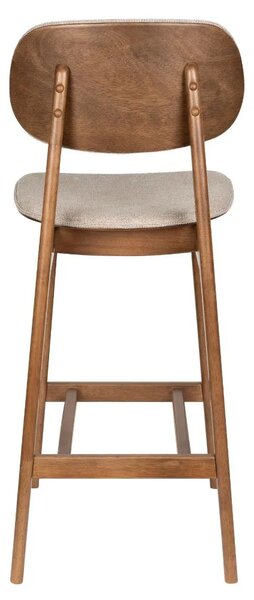 Dutchbone Béžová barová židle MARAIS 69 cm s čalouněným opěradlem