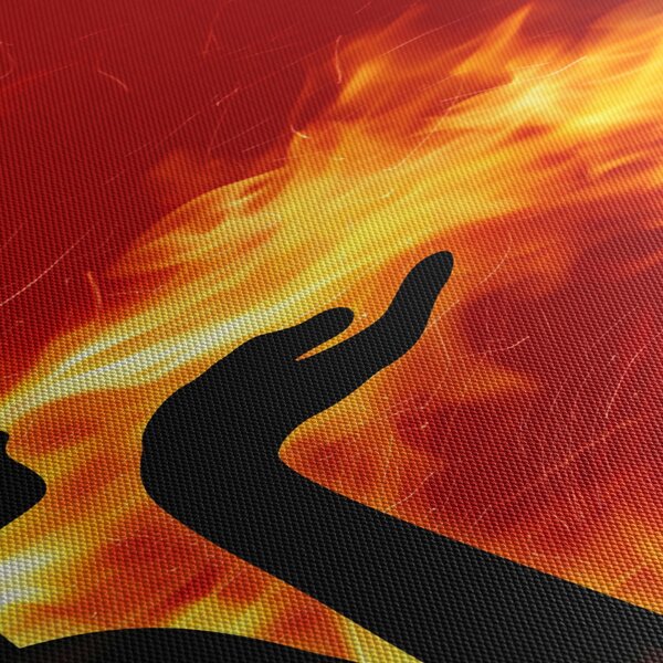 Obraz zeny s plameny (30x30 cm)