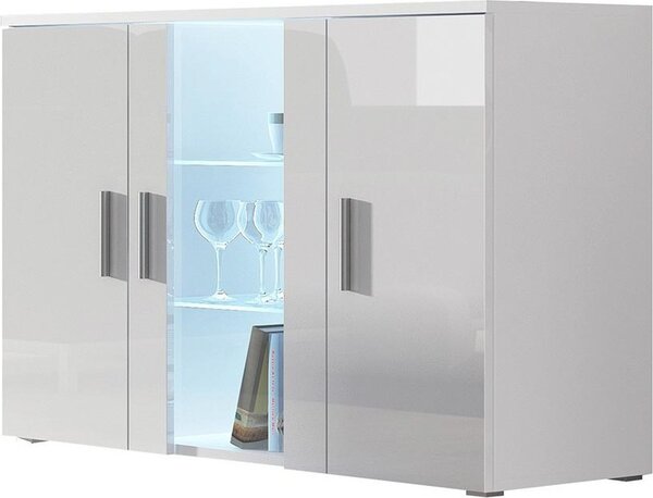 Cama Meble Komoda Soho S7 - bílá / bílý lesk