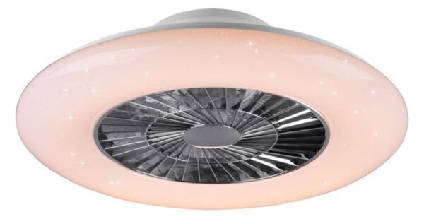 R62402106 TRIO RL Visby stropní LED svítidlo s ventilátorem 40W 4000lm 3000-6000K IP20 bílá s dálkovým ovládáním
