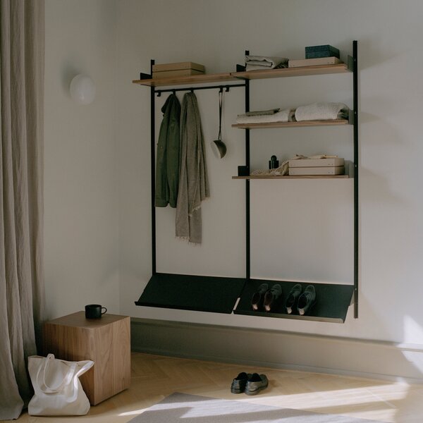 NEW WORKS Policová sestava Wardrobe 2, Oak / White