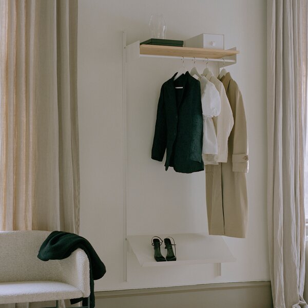NEW WORKS Policová sestava Wardrobe 2, Oak / White