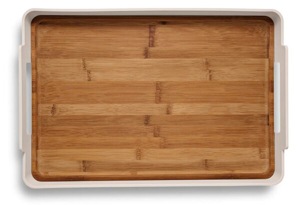 Eva Solo Béžový bambusový servírovací podnos Nordic Kitchen 50 x 34 cm