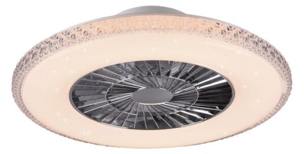 R62412106 TRIO RL HARSTAD stropní stmívatelné LED svítidlo s ventilátorem 40W 4000lm 3000-6000K IP20 bílá s dálkovým ovládáním