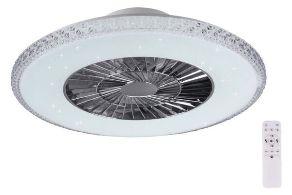 R62412106 TRIO RL HARSTAD stropní stmívatelné LED svítidlo s ventilátorem 40W 4000lm 3000-6000K IP20 bílá s dálkovým ovládáním