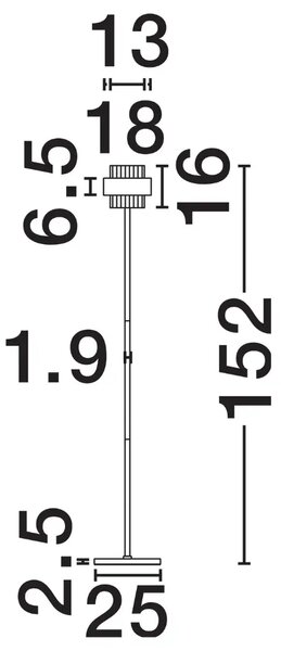 Nova Luce Travertinová stojací lampa Melony 152 cm