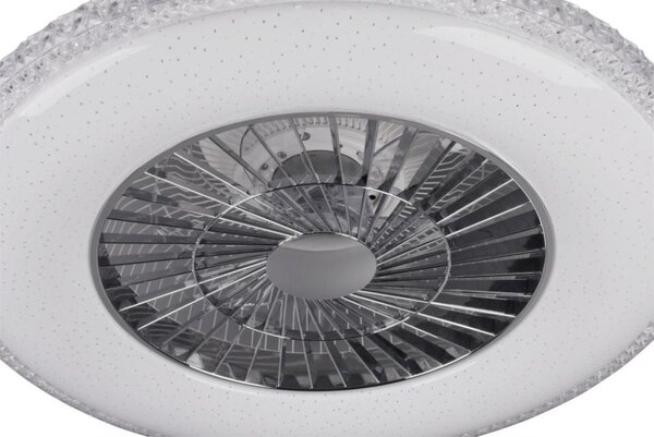 R62412106 TRIO RL HARSTAD stropní stmívatelné LED svítidlo s ventilátorem 40W 4000lm 3000-6000K IP20 bílá s dálkovým ovládáním