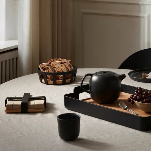 Eva Solo Černý bambusový servírovací podnos Nordic Kitchen 50 x 34 cm
