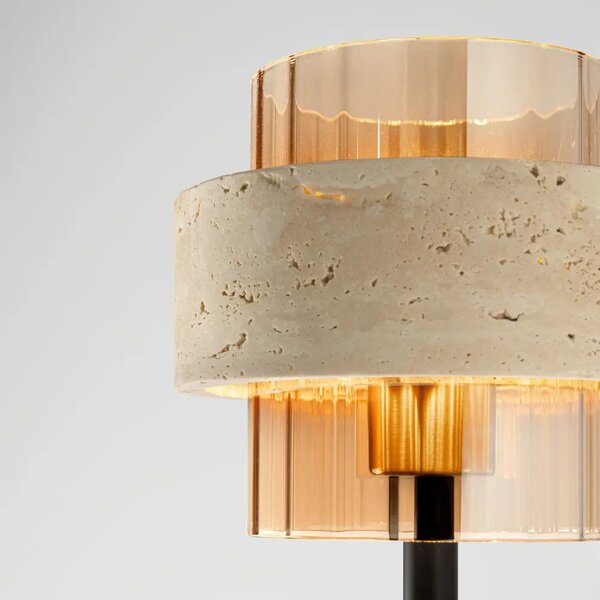 Nova Luce Travertinová stojací lampa Melony 152 cm