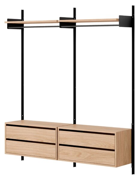 NEW WORKS Policová sestava Wardrobe Cabinets w. Drawers, White / White