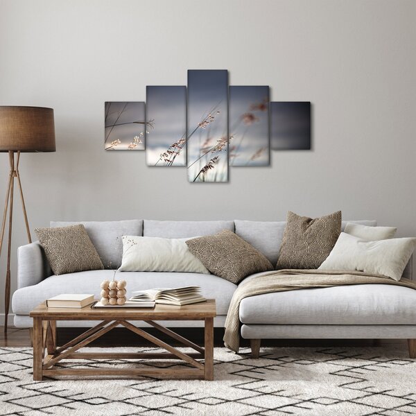Obraz - Luční kvítí u jezera (125x70 cm)