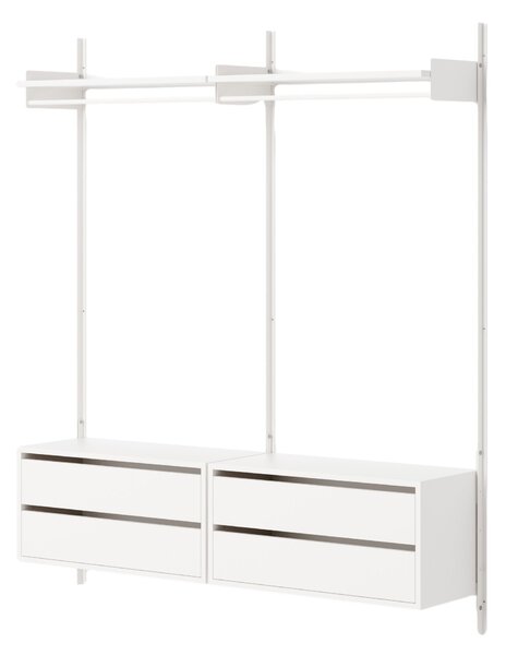 NEW WORKS Policová sestava Wardrobe Cabinets w. Drawers, White / White