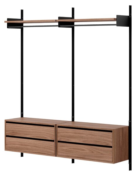NEW WORKS Policová sestava Wardrobe Cabinets w. Drawers, White / White