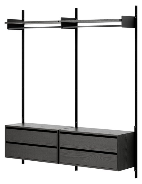 NEW WORKS Policová sestava Wardrobe Cabinets w. Drawers, White / White