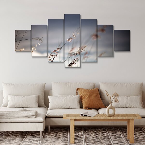 Obraz - Luční kvítí u jezera (210x100 cm)