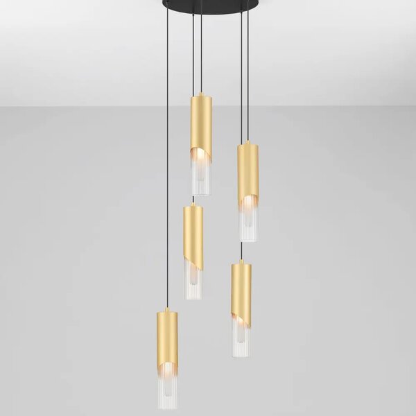 Nova Luce Zlaté závěsné světlo Modesto 33 cm