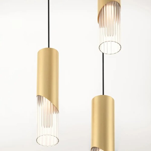 Nova Luce Zlaté závěsné světlo Modesto 33 cm