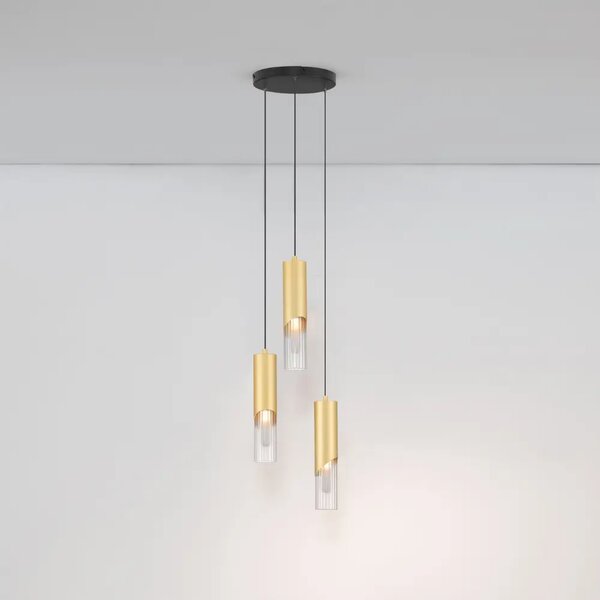 Nova Luce Zlaté závěsné světlo Modesto 25 cm