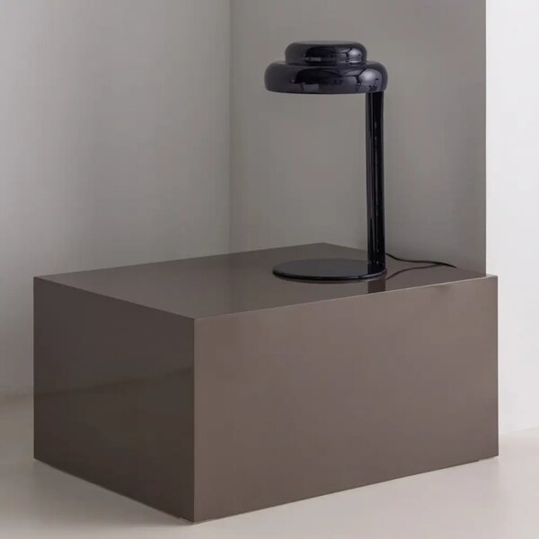 WOOOD Tmavě modrá kovová stolní lampa Rassy